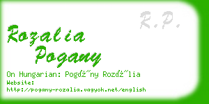 rozalia pogany business card